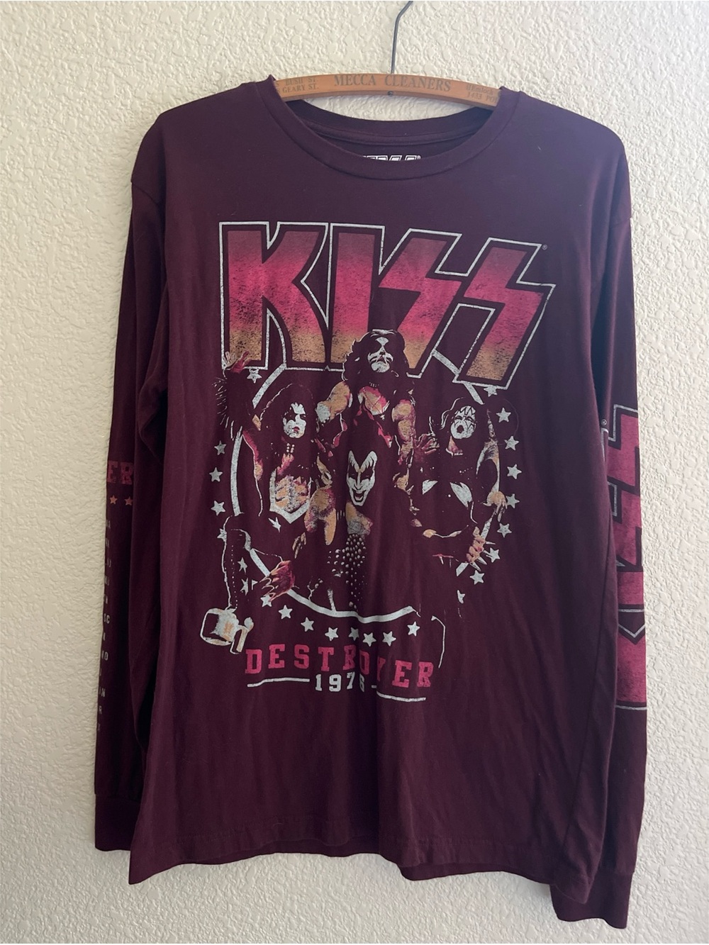 Kiss Destroyer 1976 Long Sleeve Band Tee Men’s Size Medium